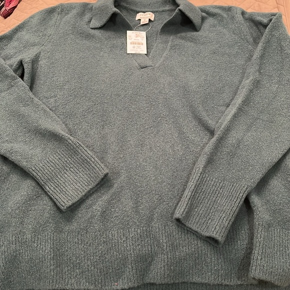 J. Crew Polar Jade Sweater-Polo In Extra-Soft Yarn/NWT/S - Picture 4 of 9